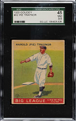 1933 R319 Goudey #22 Pie Traynor SGC VG+ 45