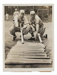 1940 Johnny Mize and Enos Slaughter Original Associated Press News Service Photograph - PSA/DNA Type I