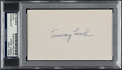 Tommy Leach Signed Index Card - PSA/DNA