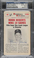 Signed 1960 Nu-Card Baseball Hi-Lites #44 Robin Roberts - PSA/DNA