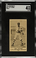 1916 M101-4 Everybody's Clothing Store (Type 1) #131 "Hy" Myers SGC VG/EX 4
