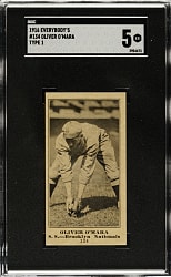 1916 M101-4 Everybody's Clothing Store (Type 1) #134 Oliver O'Mara SGC EX 5