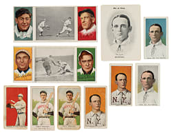 1910-Era Fred Tenney Type-Card Collection (10) Including E90-1, T206, T202, and M116