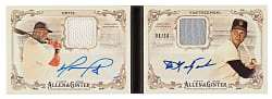 2016 Topps Allen & Ginter Autograph Relic Book #DBC-OY David Ortiz/Carl Yastrzemski #6/10
