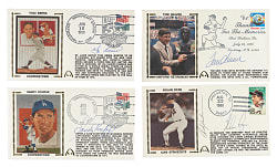 1980 to 1989 Hall of Fame and Stars Signed First-Day Cover Collection (22) Including Tom Seaver, Yogi Berra, and Sandy Koufax
