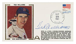 1981 Ted Williams Signed First-Day Cover - JSA