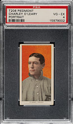 1909-1911 T206 White Border Charley O'Leary Portrait PSA VG-EX 4