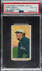 1909-1911 T206 White Border Frank Smith Chicago White Cap PSA VG-EX 4