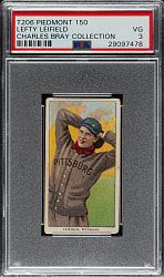 1909-1911 T206 White Border Lefty Leifield Pitching PSA VG 3 (Charles Bray Collection)