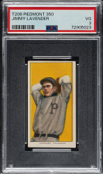 1909-1911 T206 White Border Jimmy Lavender PSA VG 3