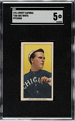 1909-1911 T206 White Border Doc White Pitching SGC EX 5