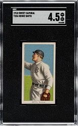 1909-1911 T206 White Border Heinie Smith SGC VG/EX+ 4.5