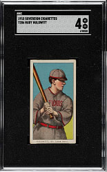 1909-1911 T206 White Border Rudy Hulswitt SGC VG/EX 4 - Sovereign 350 Back