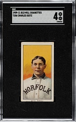 1909-1911 T206 White Border Charles Seitz Southern Leaguer SGC VG/EX 4 - Old Mill Back
