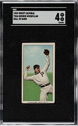 1909-1911 T206 White Border George McQuillan Ball in Hand SGC VG/EX 4