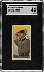 1909-1911 T206 White Border Hughie Jennings Both Hands Showing SGC VG/EX 4
