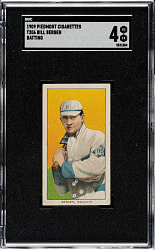 1909-1911 T206 White Border Bill Bergen Batting SGC VG/EX 4