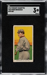 1909-1911 T206 White Border Roger Bresnahan with Bat SGC VG 3