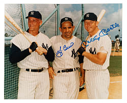 Mickey Mantle and Yogi Berra Dual-Signed Photograph - JSA