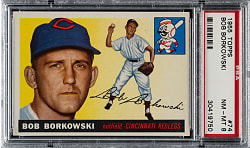 1955 Topps #74 Bob Borkowski PSA NM-MT 8