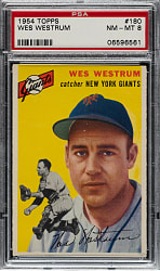 1954 Topps #180 Wes Westrum PSA NM-MT 8