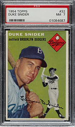 1954 Topps #32 Duke Snider PSA NM 7