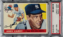 1955 Topps #20 Andy Carey PSA NM-MT 8