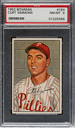 1952 Bowman #184 Curt Simmons PSA NM-MT 8