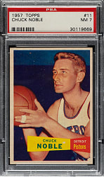 1957-1958 Topps Basketball #11 Chuck Noble PSA NM 7