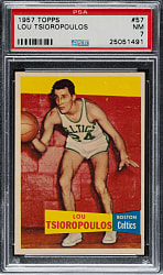 1957-1958 Topps Basketball #57 Lou Tsioropoulos PSA NM 7