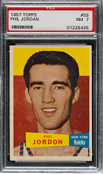 1957-1958 Topps Basketball #55 Phil Jordan PSA NM 7