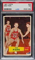 1957-1958 Topps Basketball #45 Med Park PSA NM 7