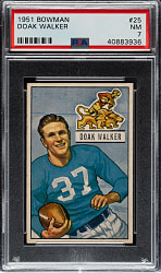 1951 Bowman Football #25 Doak Walker PSA NM 7