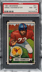 1951 Bowman Football #21 Arnie Weinmeister Rookie PSA NM-MT 8