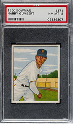 1950 Bowman #171 Harry Gumbert PSA NM-MT 8