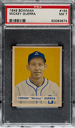 1949 Bowman #155 Mickey Guerra PSA NM 7