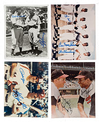 Hall of Fame and Superstar Dual-Signed Photograph Collection (32) Including Gomez, Hubbell, Rose, and Schmidt