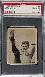 1948 Bowman Football #97 Joe Muha PSA NM-MT 8