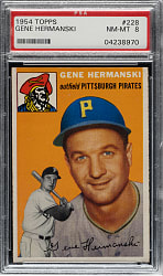 1954 Topps #228 Gene Hermanski PSA NM-MT 8