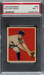 1949 Bowman #36 Pee Wee Reese PSA NM 7