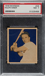1949 Bowman #29 Ralph Kiner Rookie PSA NM 7