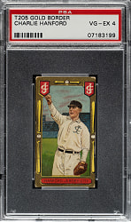 1911 T205 Gold Border Charlie Hanford Minor Leaguer PSA VG-EX 4