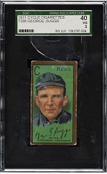 1911 T205 Gold Border George Suggs SGC VG 40 - Cycle Back