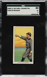 1909-1911 T206 White Border Ed Reagan Southern Leaguer SGC EX 60 - Old Mill Back
