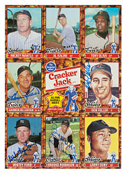 Signed 1982 Topps Cracker Jack American League Uncut Sheet