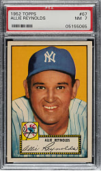 1952 Topps #67 Allie Reynolds PSA NM 7