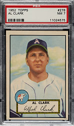1952 Topps #278 Al Clark PSA NM 7