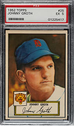 1952 Topps #25 Johnny Groth PSA EX 5