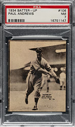 1934-1936 R318 Batter-Up #106 Paul Andrews PSA NM 7