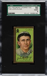1911 T205 Gold Border John Kling SGC VG/EX 50